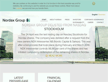 Tablet Screenshot of nordaxgroup.com